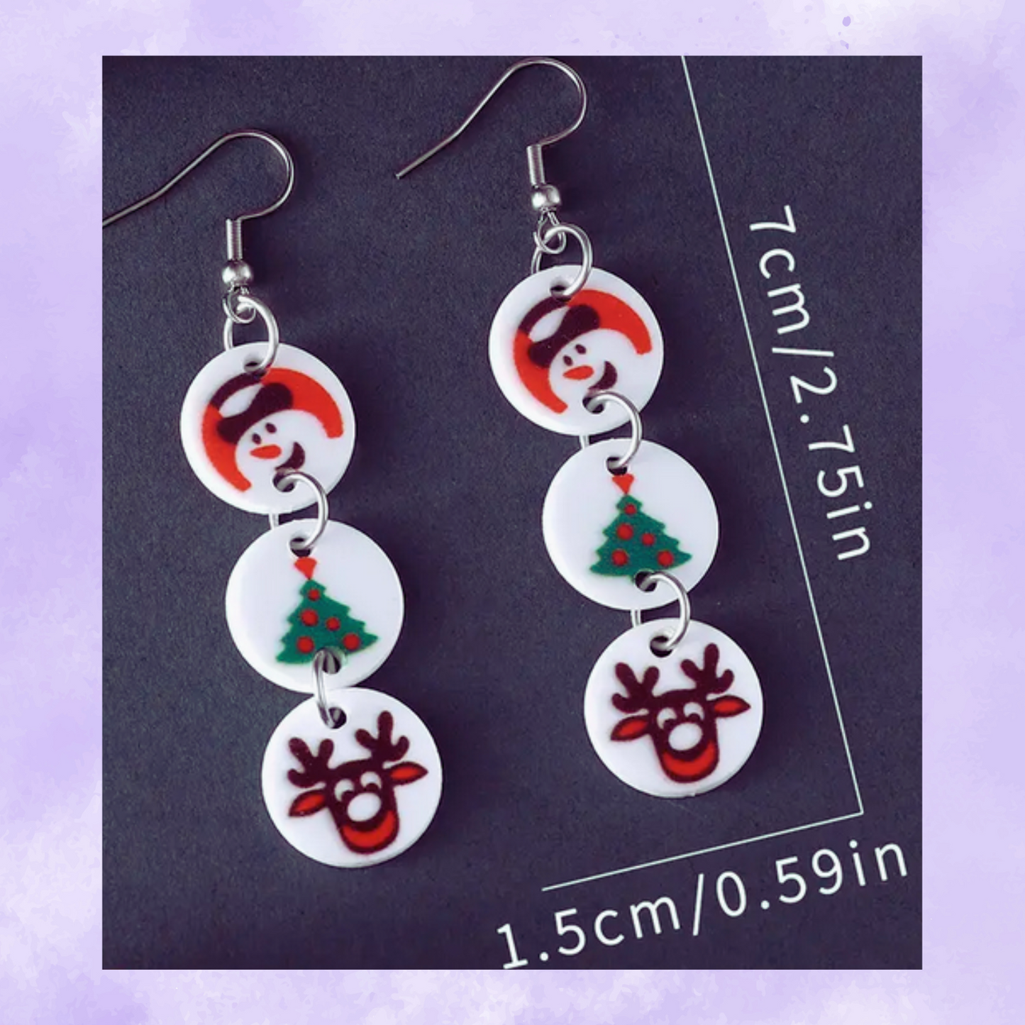 Christmas Cookie Dangle Earrings